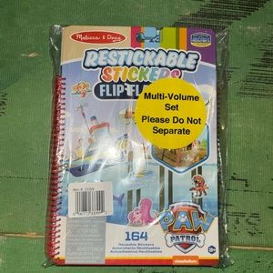 NWT Melissa & Doug PAW Patrol Restickable Stickers Flip-Flap Pad 3-Pack